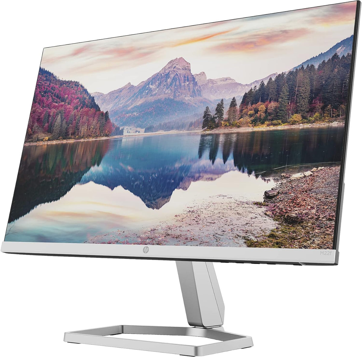HP M22f Full HD 21.5" IPS LCD Monitor with AMD FreeSync 2021 Model - Silver Black