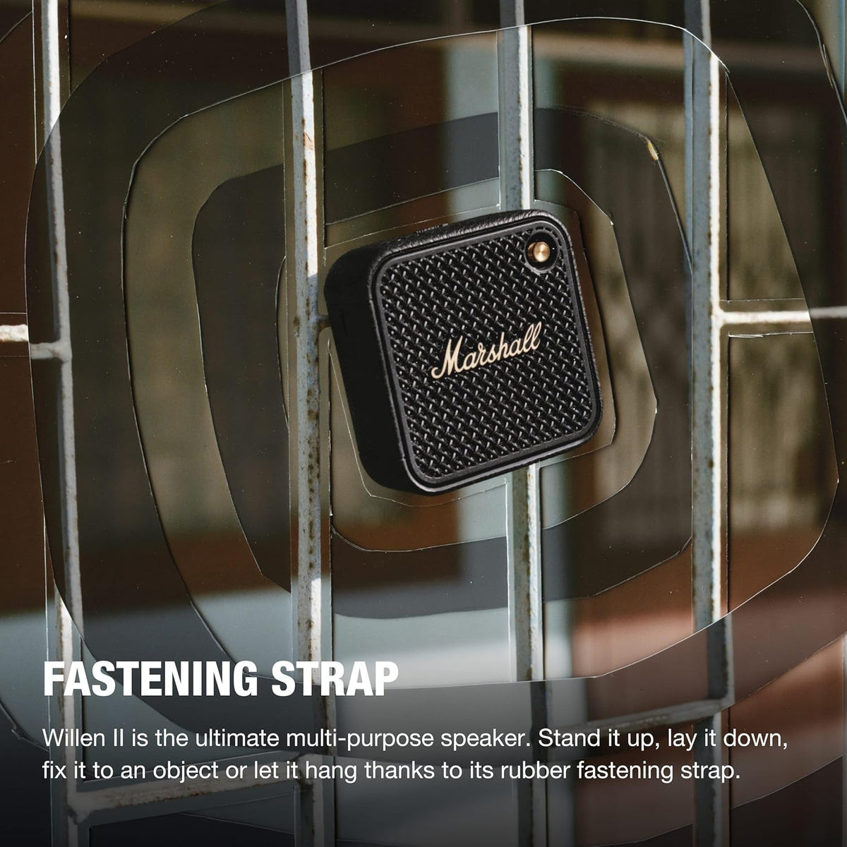 Marshall Willen II Wireless Bluetooth Speaker, Over 17+ Hours Playtime, IP67 Waterproof - Black and Brass
