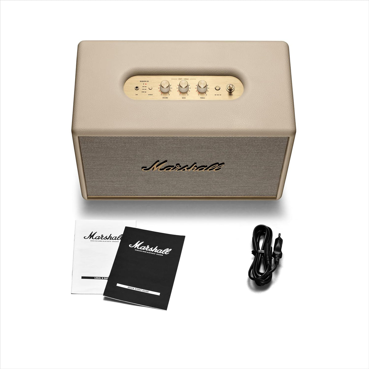 Marshall Woburn III Wireless Bluetooth Speaker, Cream