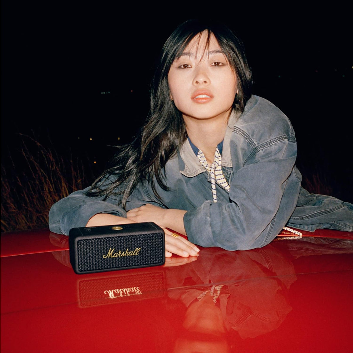 Marshall Emberton II Portable Bluetooth Speakers - Water Resistant Wireless Speakers Portable Speaker 30+ Hour of Playtime - Black and Brass