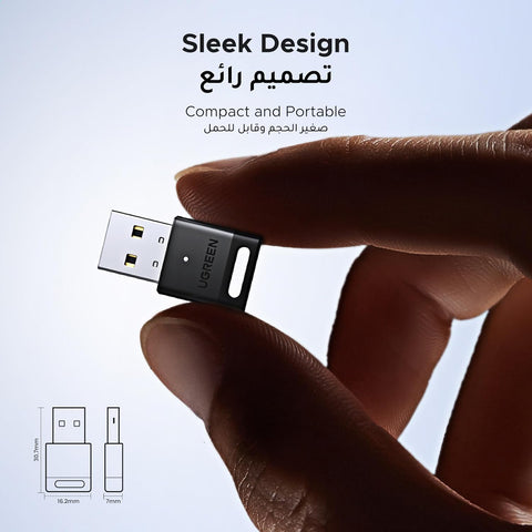 UGREEN Bluetooth 5.4 Adapter for PC, Plug and Play Dongle USB Bluetooth Receiver & Transmitter for Windows 11/10/8.1, Laptop, Keyboard, Mouse, Speaker, Headphone, Game Controller