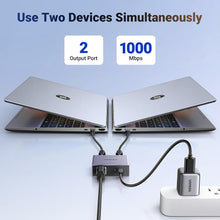 UGREEN Ethernet Splitter 1 to 2, 1000Mbps, Plug and Play, 2 Devices Simultaneously Networking, 3FT USB Power Cable, RJ45 Internet Switch for PC, Laptop, PS5, Xbox, TV