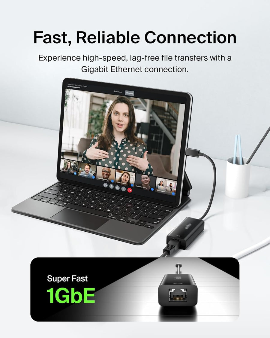 Belkin Usb-If Certified Usb Type C (Usb-C) To Gigabit Ethernet Adapter