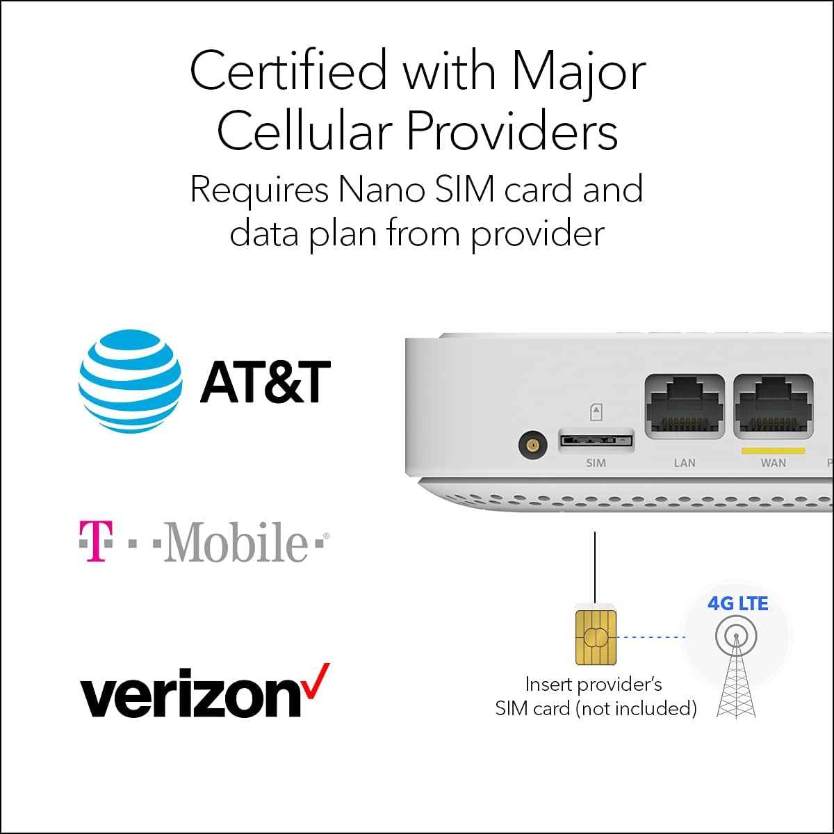 NETGEAR 4G LTE Broadband Modem (LM1200) - Use LTE as a Primary Internet Connection | Certified with All Leading Network Providers