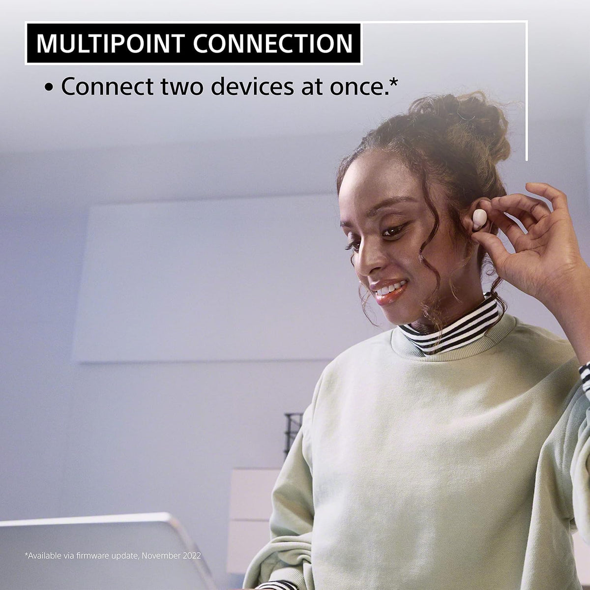 Sony LinkBuds S Truly Wireless Noise Canceling Earbud Headphones with Alexa Built-in, White