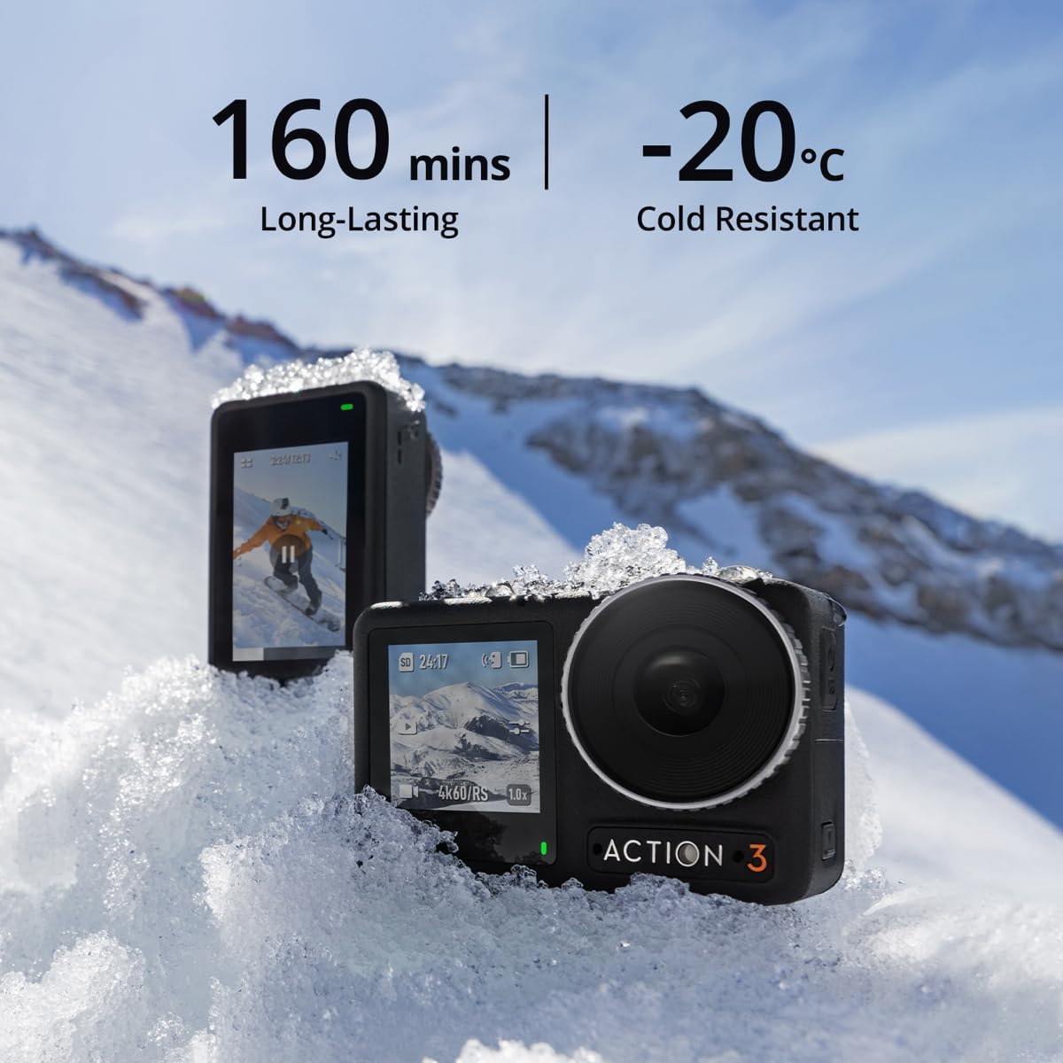DJI Osmo Action 3 Adventure Combo Waterproof Action Camera with 4K HDR 10-Bit Color Depth HorizonSteady Cold Resistant & Long-Lasting Extension Rod Vlogging Camera for YouTube