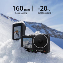 DJI Osmo Action 3 Adventure Combo Waterproof Action Camera with 4K HDR 10-Bit Color Depth HorizonSteady Cold Resistant & Long-Lasting Extension Rod Vlogging Camera for YouTube