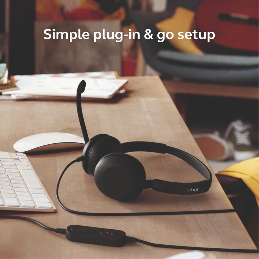 Jabra Evolve 10 Wired Headset with Noise-Cancelling Microphone for PC/Laptop Use