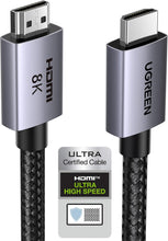 UGREEN 8K HDMI 2.1 Cable 1M, 48Gbps Certified Ultra High-speed HDMI Cord, 8K@60HZ,4K@240HZ/144HZ/120HZ, Support eARC/Dolby/HDR 10+/HDCP 2.2&2.3, Compatible for PS5/Xbox Series X/MacBook Pro/Blu-ray