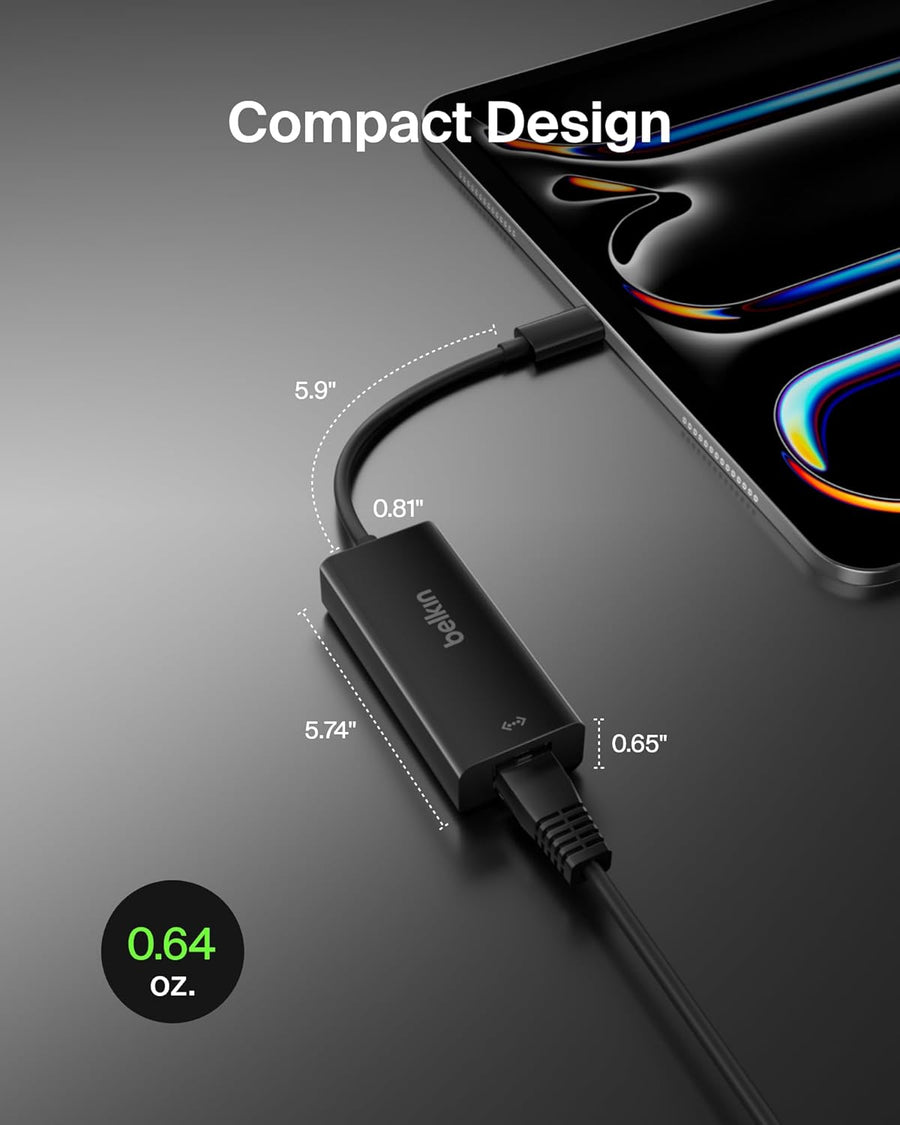 Belkin Usb-If Certified Usb Type C (Usb-C) To Gigabit Ethernet Adapter
