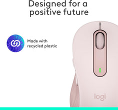 Logitech Signature M650 Wireless Mouse - for Small to Medium Sized Hands, 2-Year Battery, Silent Clicks, Customisable Side Buttons, Bluetooth, for PC/Mac/Multi-Device/Chromebook - Rose