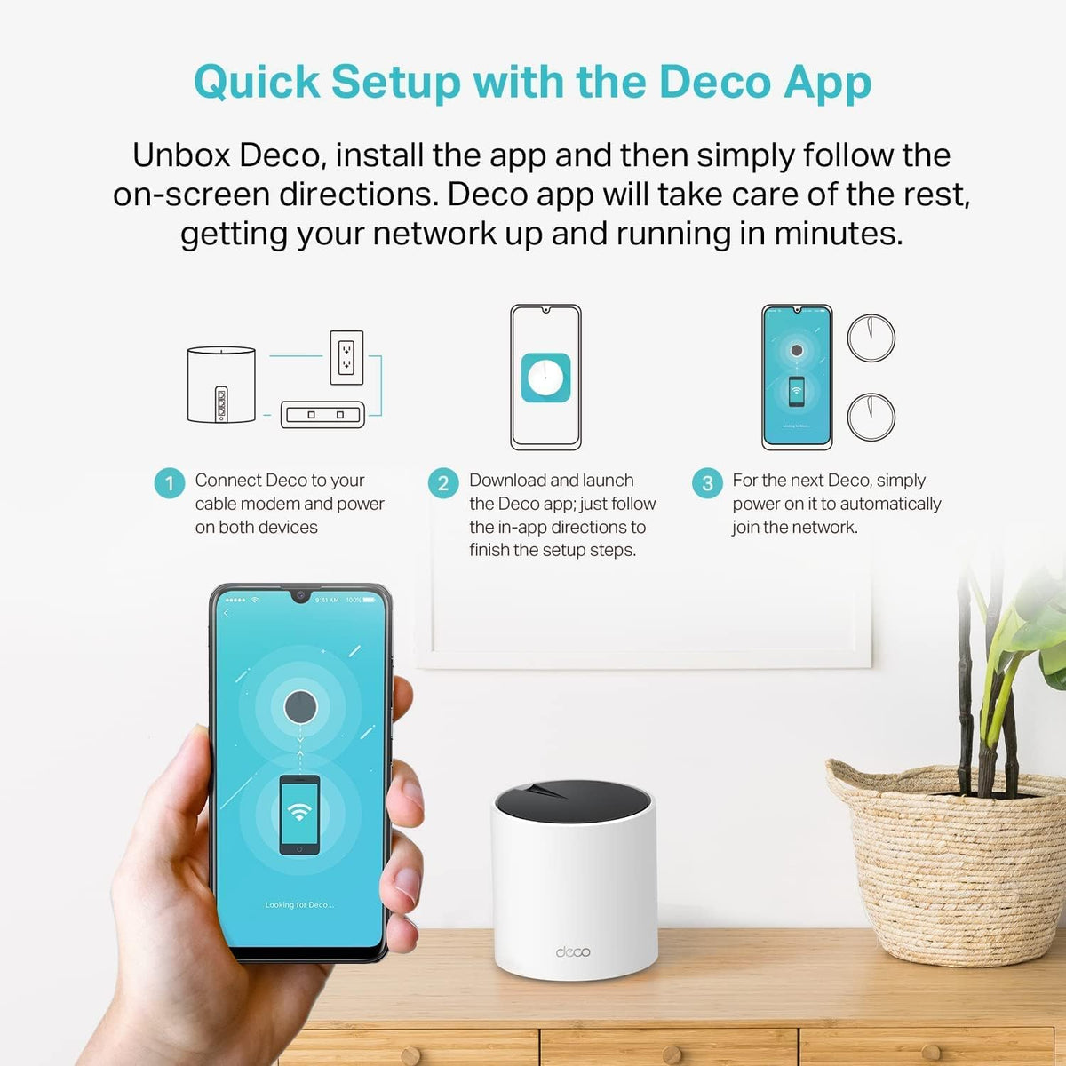 TP-Link Deco AX3000 WiFi 6 Mesh System(Deco X55) - Covers up to 6500 Sq.Ft., Replaces Wireless Router and Extender, 3 Gigabit ports per unit, supports Ethernet Backhaul (3-pack)