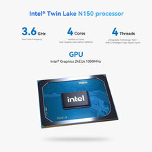 TRIGKEY Key-N150 Mini PC, Up to 3.6GHz, 4C/4T, 6MB Cache, 16G DDR4 500G SSD, Support 2*HDMI 4K@60Hz Output/2 * 1000M LAN/WiFi-5/ BT5.0/ USB3.2, Wake-on-LAN, Auto Power on, Mini Desktop Computer