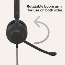 Jabra Evolve 10 Wired Headset with Noise-Cancelling Microphone for PC/Laptop Use – Easy USB-A Setup - TCO Certified – Lightweight Design - Inline Call/Volume Controls for Online Meetings - Black