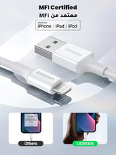 UGREEN iPhone Charger Cable 1M [MFi Certified] Lightning Cable 2.4A, USB A to Lightning Cord Power Delivery PD 20W, Compatible for iPhone 14/14 Pro/Plus/Pro Max, 6-13 All Series, iPad