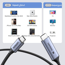 UGREEN 8K USB C to HDMI Cable 2M, 8K@60Hz,4K@240Hz/144Hz, HDMI 2.1 Type C Adapter, Compatible iPhone 16 Series, iPad 10/Pro/Air/Mini, Samsung S24 /S23 Series, MacBook Pro, Surface Pro7, Huawei P60 Pro