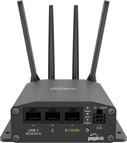 Peplink MAX BR1 Mini (Cat 7) | 2 LAN Ports, 1 WAN Port | 1 LTE Modem | Redundant SIM Slots | Includes 1 Year PrimeCare | MAX-BR1-MINI-LTEA-US-T-PRM