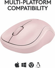 Logitech M240 Silent Bluetooth Mouse, Wireless, Compact, Portable, Smooth Tracking, 18-Month Battery, for Windows, macOS, ChromeOS, Compatible with PC, Mac, Laptop, Tablets - Rose