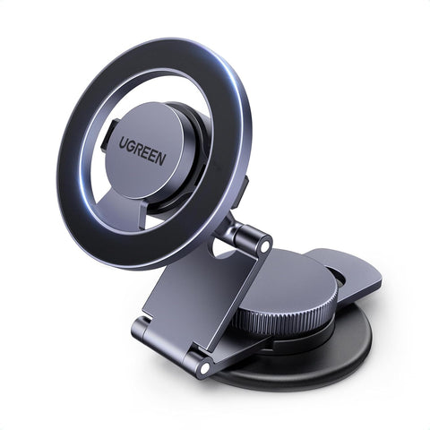 UGREEN MagSafe Car Mount Tesla Magnetic Car Phone Holder, [Upgraded 5-in-1 Tesla/Dashboard/Windscreen/Table], [360° Rotation Retractable Accessories], Fit for iPhone 16/15/14, Samsung S25/24/23