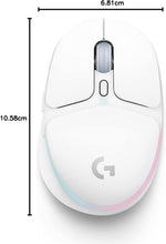Logitech G G705 Wireless Gaming Mouse, Customisable LIGHTSYNC RGB Lighting, LIGHTSPEED Wireless, Bluetooth Connectivity, Lightweight, PC/Mac/Laptop - White Mist