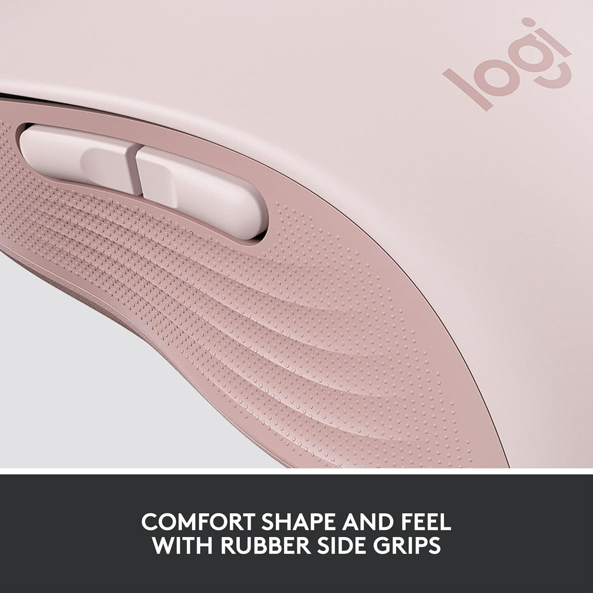 Logitech Signature M650 Wireless Mouse - for Small to Medium Sized Hands, 2-Year Battery, Silent Clicks, Customisable Side Buttons, Bluetooth, for PC/Mac/Multi-Device/Chromebook - Rose