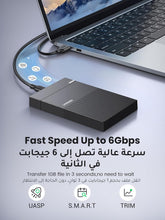 UGREEN Hard Drive Enclosure USB C to SATA Hard Disk Case HDD Cover SSD Caddy Adapter Compatible for 9.5mm 7mm 2.5 Inch SATA I II III, PS5, HDD, SSD WD Seagate Toshiba Kingspec up to 6Gbps