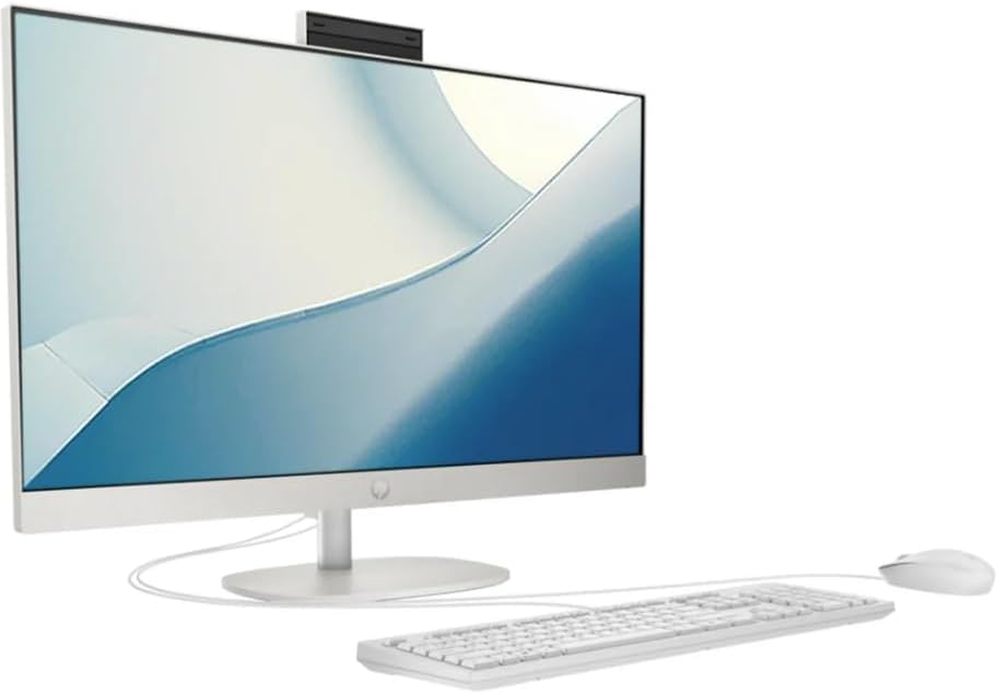 2024 Newest HP All-in-One 24-inch Desktop, 13th Generation Intel Core i5-1335U processor| 8GB DDR4 RAM| 512GB NVMe SSD| 23.8” FHD Display | Windows 11 (Shell White)