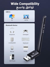 UGREEN Bluetooth Adapter 5.3, Long Range USB Dongle Adapter for Windows 8/8.1/10/11 Plug&Play PC Bluetooth Receiver Transmitter for Laptop Mouse Keyboard Speaker Game Controller