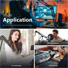 Neewer Microphone Arm Stand, Suspension Boom Scissor Mic Arm Stand with 3/8 to 5/8 Screw and Cable Ties Compatible with Blue Yeti, Snowball, Yeti X, Quadcast and Other Mics, Max Load 1.5kg