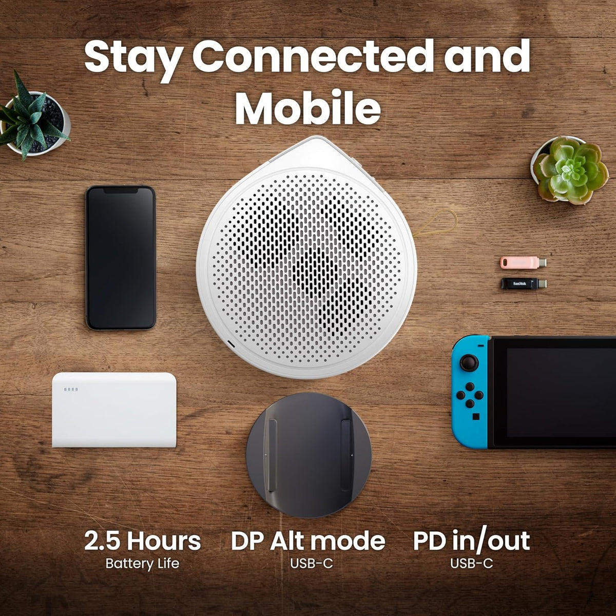 [2025 Launch]BenQ GV50 Laser Portable Projector, 500Lms, 1080p, 4K Supported, Ceiling Projection, Tripod Base, Rotating Angle, Google TV, Certified Netflix, WiFi & Bluetooth, Deep Woofer Speaker.