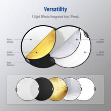 NEEWER 32 Inch/80 Centimeter Light Reflector Light Diffuser 5 in 1 Collapsible Multi Disc with Bag - Translucent, Silver, Gold, White, and Black for Studio Photography Lighting and Outdoor Lighting