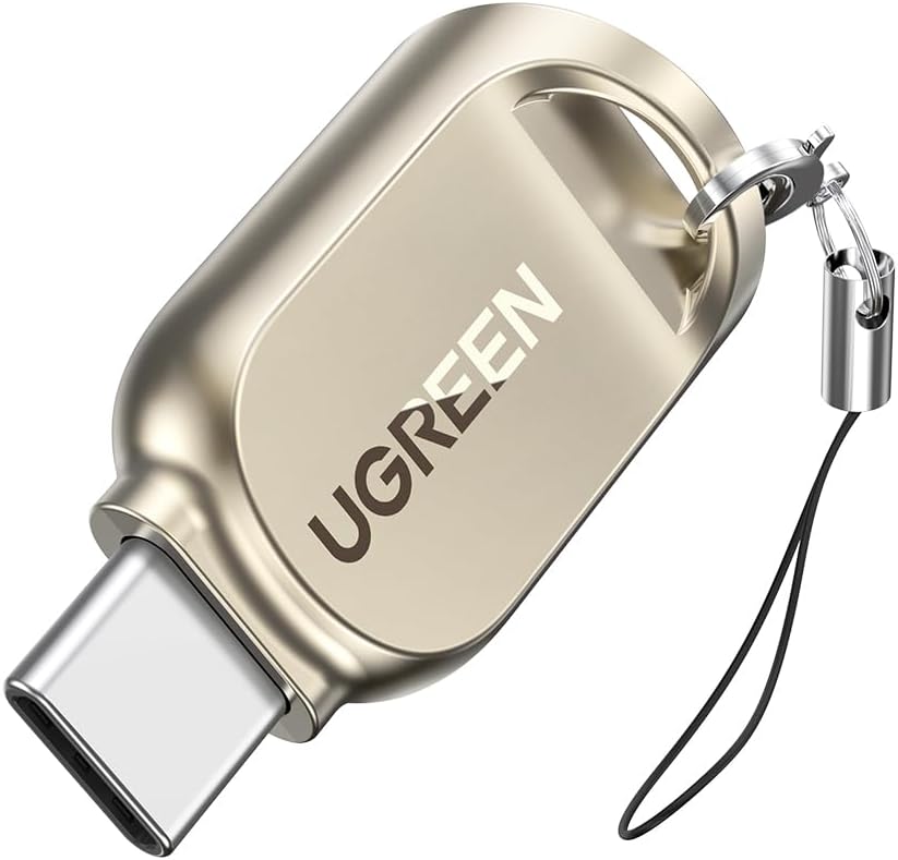 UGREEN Mini Micro SD Card Reader USB C Aluminum TF Memory Card Adapter Compatible for Micro SD, SDXC, TF for iPhone 16/15, MacBook Pro 13/15/16/iPad Pro,S23Ultra S21+/S20/S10