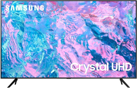 Samsung 55 inch 4k crystal uhd smart led tv with built-in receiver ua55cu7000uxeg, black, Wi-Fi