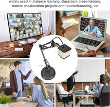Dpofirs 8MP Document Camera, Auto Focusing Overhead Projector, A3 Size 15fps 3264x2448p, USB2.0 Book Scanner for Teachers, Document Projector for Live Demo Distance Education