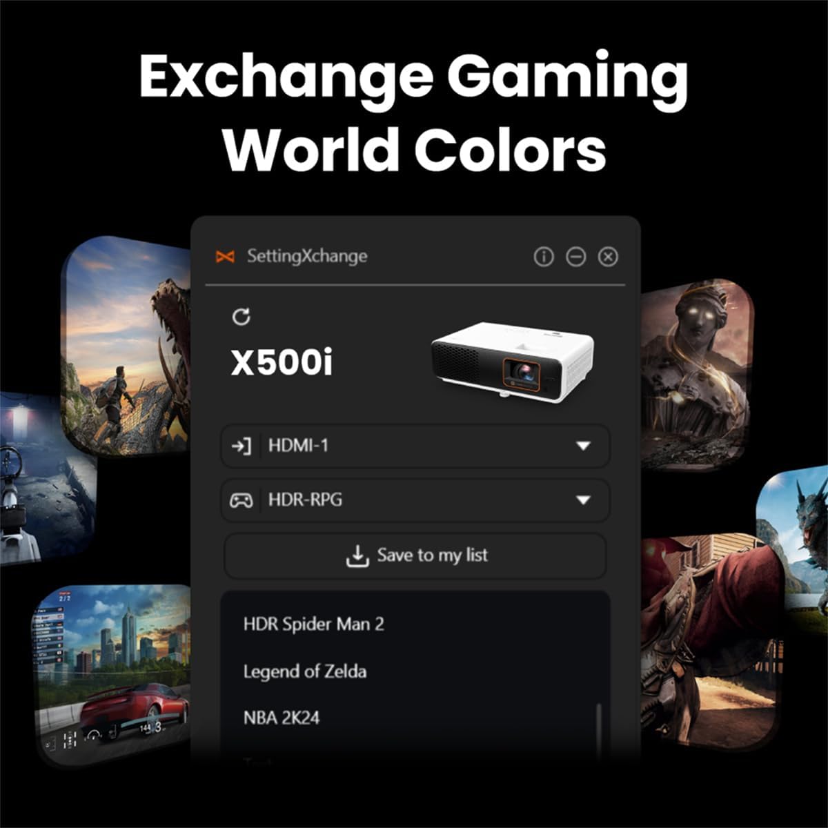 BenQ X500i True 4K UHD HDR 4LED 2200 Lumens Short Throw Console Gaming Projector 4ms Response Time Auto Game Mode Xbox, PS5, Switch Supports eARC and S/PDF | FPS Crosshair | 5Wx2 Speaker