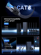 UGREEN Ethernet Cable 5M Cat 8 Internet Network Cable Flat Braided Shielded 40Gbps 2000MHz RJ45 Cord Compatible with Router Modem Xbox Gaming Switch PS5 PS4 PC TV Mac Laptop