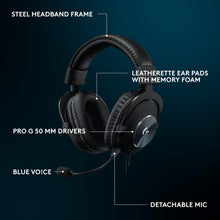 Logitech G Pro X SE Wired Gaming Headset with Microphone: Detachable Mic, DTS Headphone:X 7.1, Memory Foam Ear Pads, 50 mm Drivers, USB DAC, for PC, Xbox, PS5 - Black