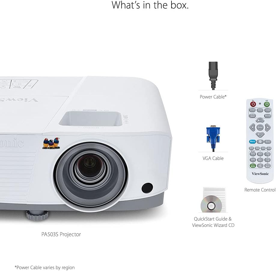 ViewSonic PS502X 4,000 ANSI Lumens XGA Short Throw Business Projector - White