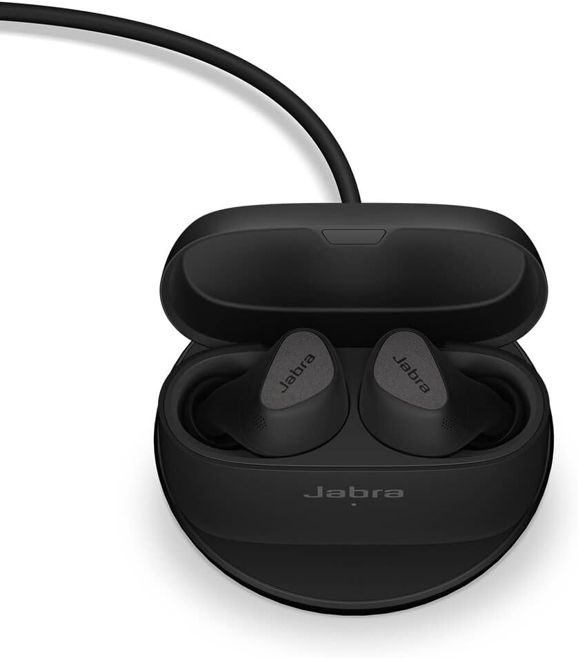 Jabra Connect 5t Work from Home True Wireless In Ear Bluetooth Earbuds with Hybrid Active Noise Cancellation (ANC), 6-mic call technology and Bluetooth Multipoint - Titanium Black