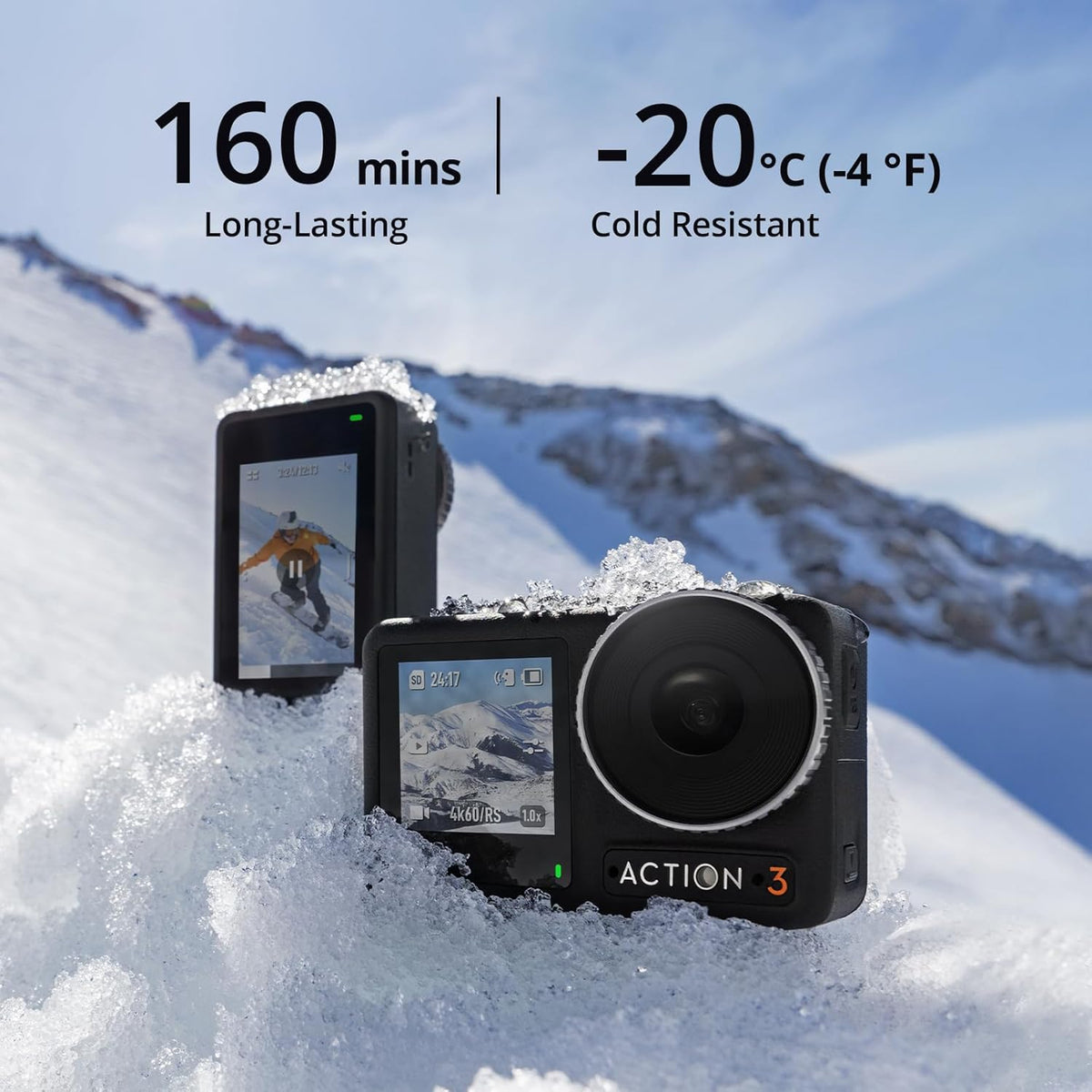 DJI Osmo Action 3 Standard Combo - Action Camera 4K HDR & Wide FOV, 10-Bit Color Depth, HorizonSteady, Waterproof, Cold Resistant & Long-Lasting, Vlog Camera, UAE Version