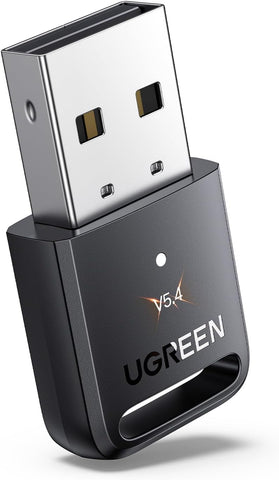 UGREEN Bluetooth Adapter 5.4 for PC, Bluetooth Dongle Plug and Play USB Receiver Transmitter for Windows 11/10/8.1, Laptop, Keyboard, Mouse, Speaker, Headphone, PS5/Xbox/Switch Controller