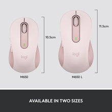 Logitech Signature M650 Wireless Mouse - for Small to Medium Sized Hands, 2-Year Battery, Silent Clicks, Customisable Side Buttons, Bluetooth, for PC/Mac/Multi-Device/Chromebook - Rose