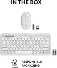 Logitech Pebble 2 Combo, Wireless Keyboard and Mouse, Quiet and Portable, Customisable, Logi Bolt, Bluetooth, Easy-Switch for Windows, macOS, iPadOS, Chrome - White