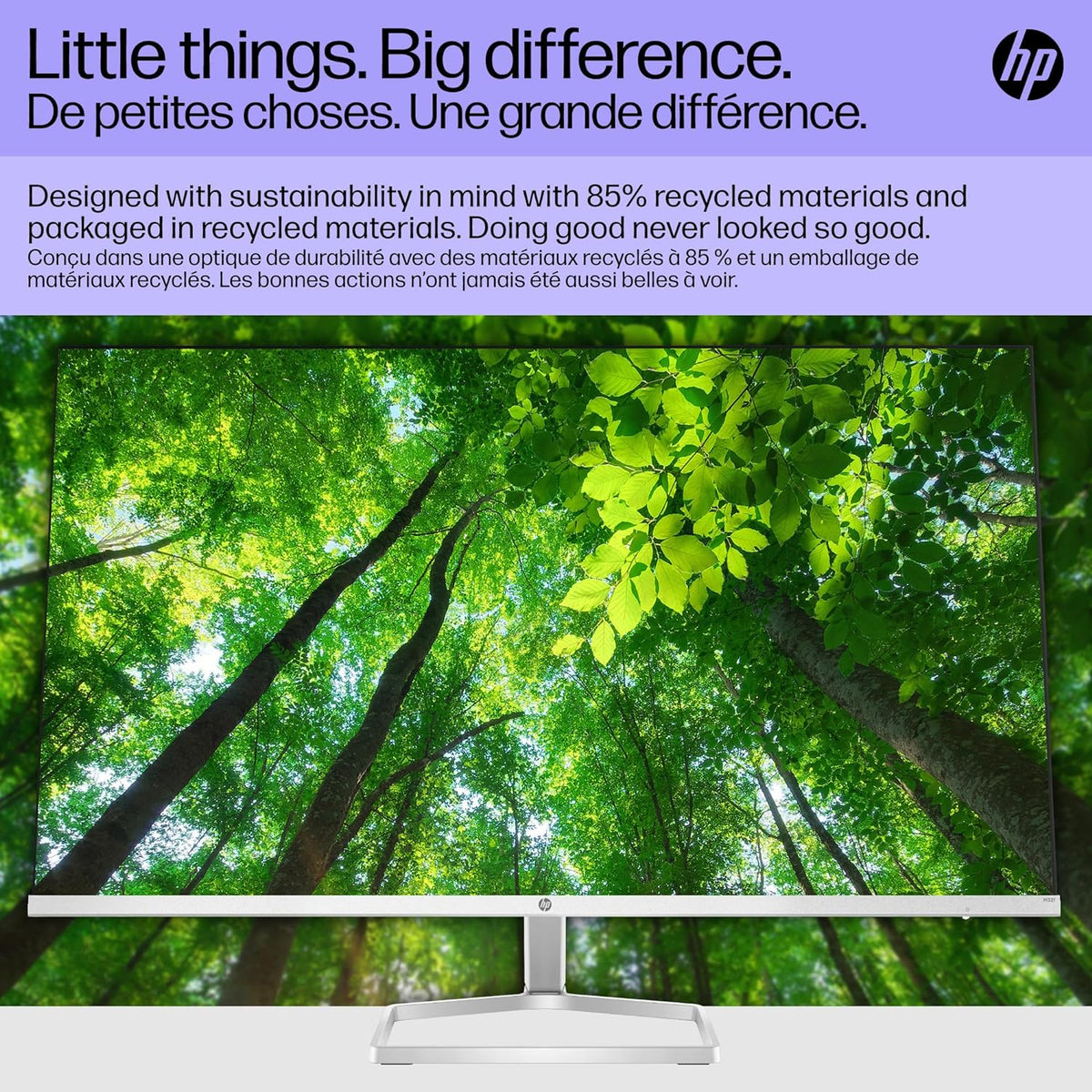 HP - M32f 31.5" LED Full HD FreeSync Monitor - Silver & Black