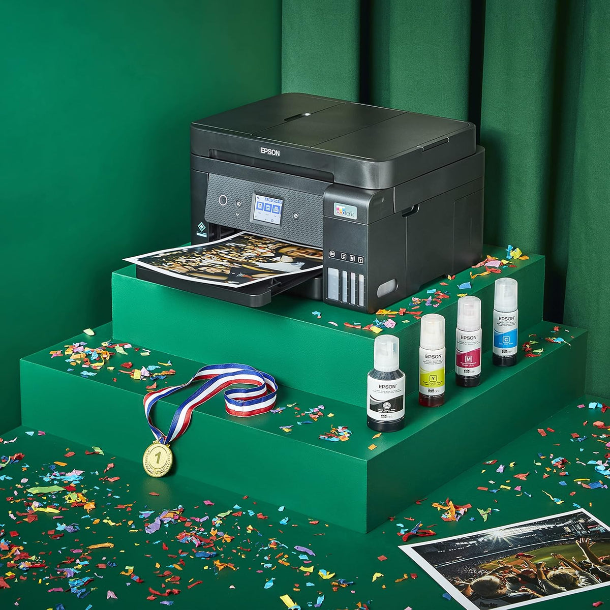 Epson Ecotank L6290 Office Ink Tank Printer A4 Colour 4 In 1 With Adf, Wi Fi And Smart Panel Connectivity Lcd Screen, Black, Compact