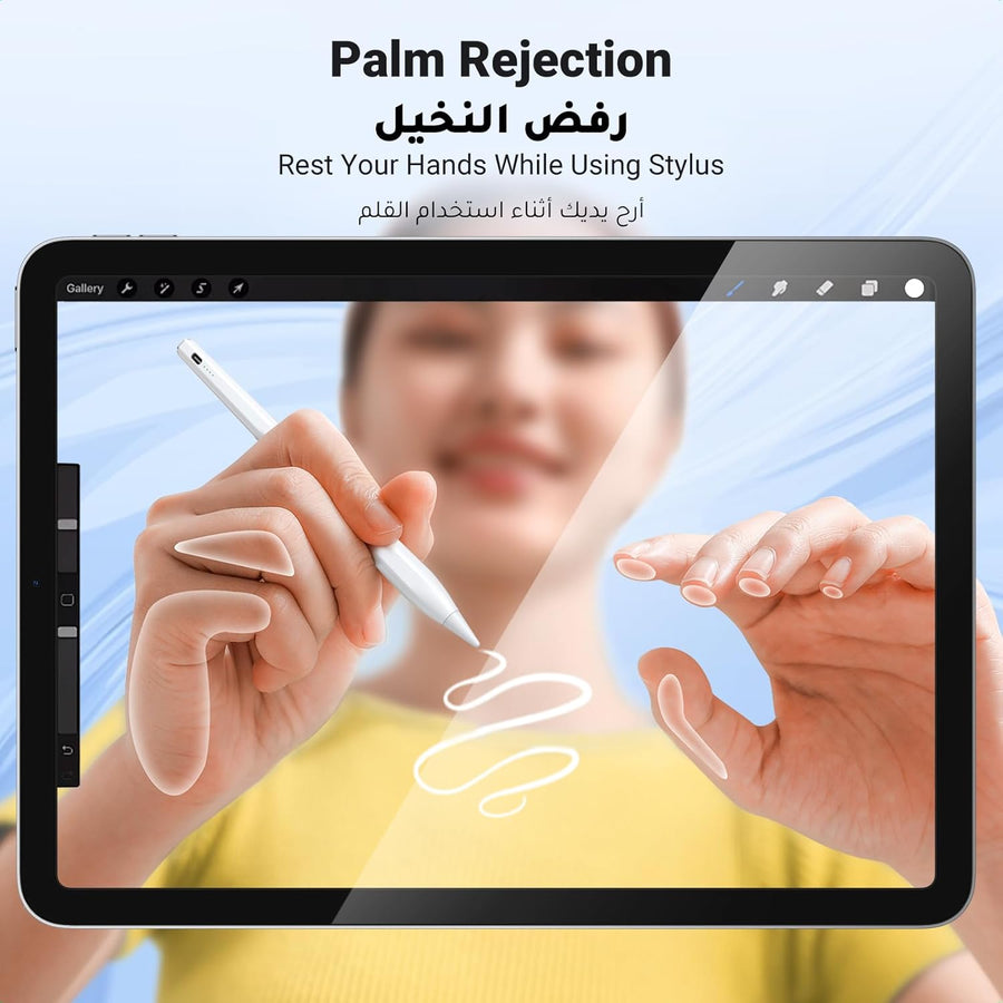 UGREEN Stylus Pen for Apple iPad LED Power Display Tilt Sensitivity Strong Magnetic Adsorption Palm Rejection