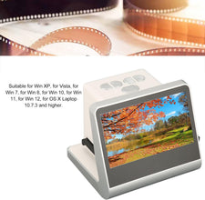 BusoTh Slide and Negative Scanner, Digital Film Scanner with Large 5 Inch Color HD Screen, 14MP 22MP JPEG NTSC PAL USB C Mini HD Port for Converting Slides and Negatives to Digital