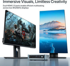 PELADN WI-4 Mini PC, Intel 11th Gen N5095(up to 2.9GHz) Win11 Pro, 16GB DDR4, 512GB SSD, Small Desktop PC with 4K HD, BT4.2, Dual HDMI Ports, 2.4G/5G WiFi, and Gigabit Ethernet Support