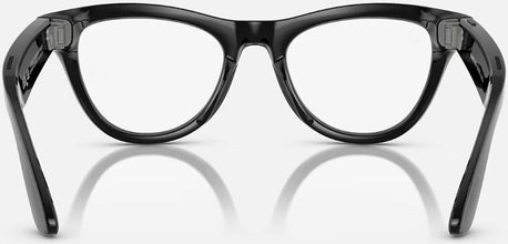 Rayban Meta Skyler Smart Glasses, Advanced Camera & Video, Integrated Speakers & Microphones, Smart Controls, Battery & Storage, Shiny Black / Clear to Transitions Cerulean Blue | RW4010