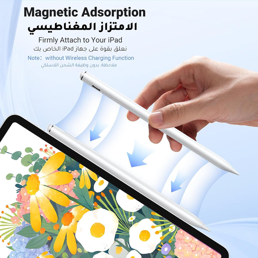 UGREEN Stylus Pen for Apple iPad LED Power Display Tilt Sensitivity Strong Magnetic Adsorption Palm Rejection
